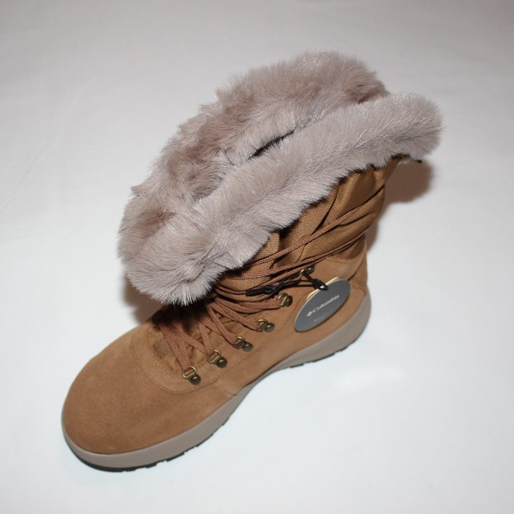 COLUMBIA SLOPESIDE VILLAGE BROWN OMNI-HEAT BOOTS